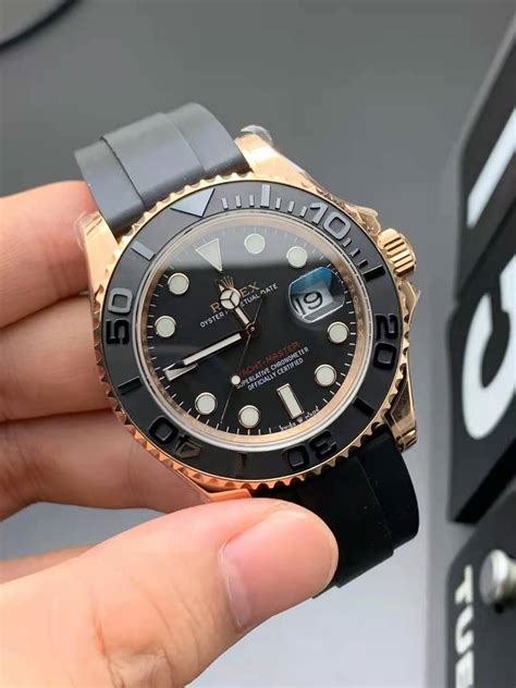 yacht master rose black rolex replica|rolex yachtmaster homage.